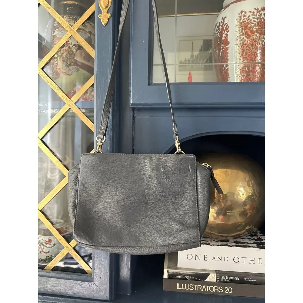 Kate Spade Baxter Street Sevilla Leather Crossbody Asphalt Grey